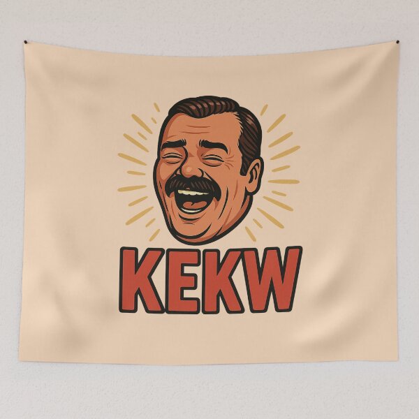 Item preview, KEKW Meme Face – Iconic Internet Laugh Reaction designed and sold by GirlyPopped.