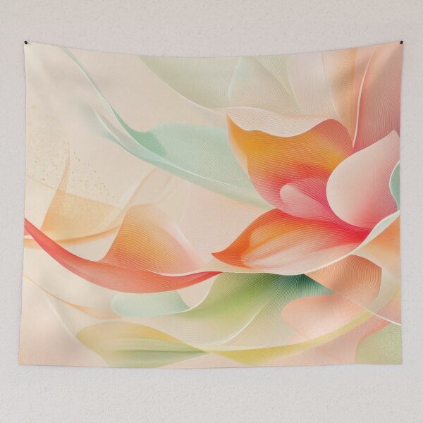 Item preview, Pastel floral abstract art designed and sold by anytka.