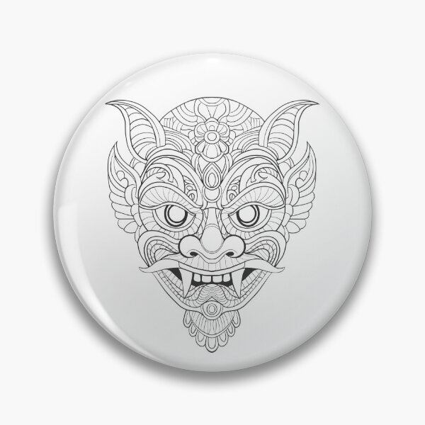 Item preview, Horror Mask: Black line Oni Style designed and sold by Waubamik Perry.