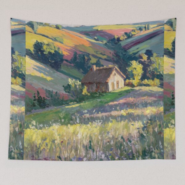 Item preview, Charming Rustic Farmhouse | French Landscape | Impressionist  designed and sold by CARRAANN.