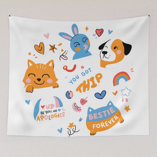 Item preview,  Cute Animals Motivational Quote Pack - You Got This Bestie Forever Digital Art designed and sold by AnnDesignStudio.