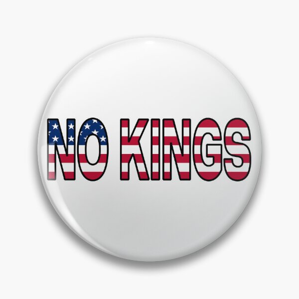 Item preview, NO KINGS – American Flag Anti-Monarchy Statement designed and sold by LeftAF.