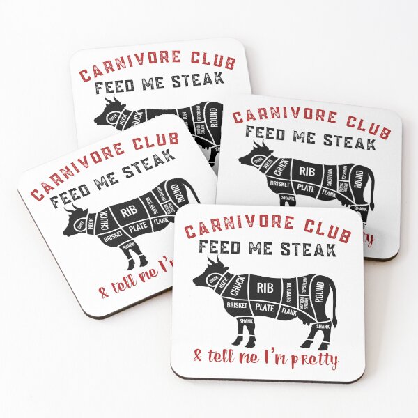 Item preview, Carnivore Club Steak Diagram Humor designed and sold by Studio SoulShine.