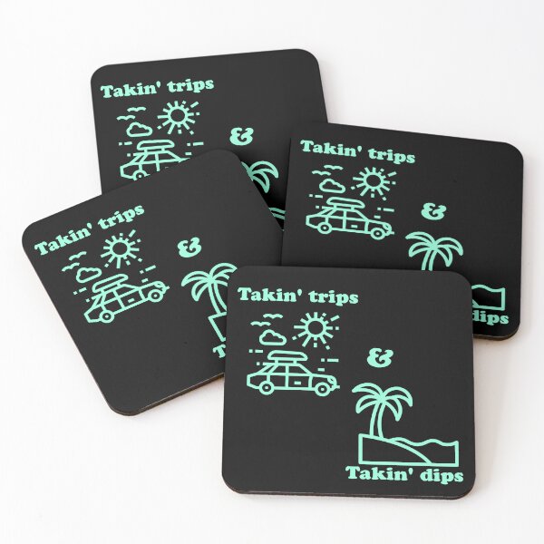Item preview, The “Takin’ Trips & Takin’ Dips” color logo merch. designed and sold by GrindTees.