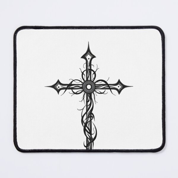Item preview, Mystical Vine Cross: Tribal Gothic Symbol designed and sold by ShadowAndSlate.