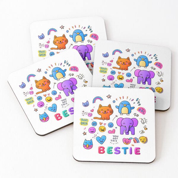 Item preview, Bestie Forever Cute Animals - Yaaas Queen You Got This Friendship Digital Art designed and sold by AnnDesignStudio.