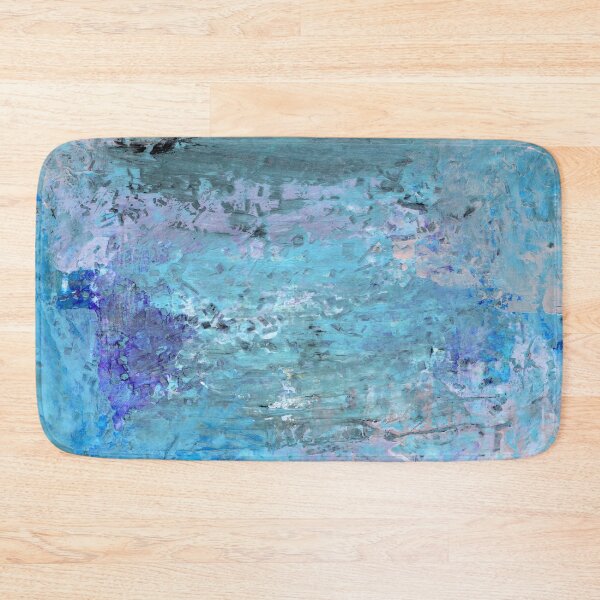 Item preview, Blue Textures Oil Pastels Layered Painting Original Artwork Smear Schmear Blur designed and sold by pngrktes-art.
