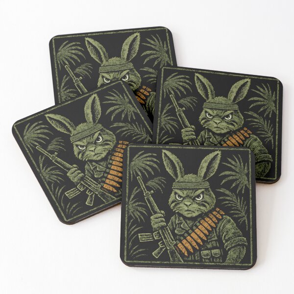 Item preview, Battle-Worn Bunny – Veggie Veteran with a Stare designed and sold by Fragy72.