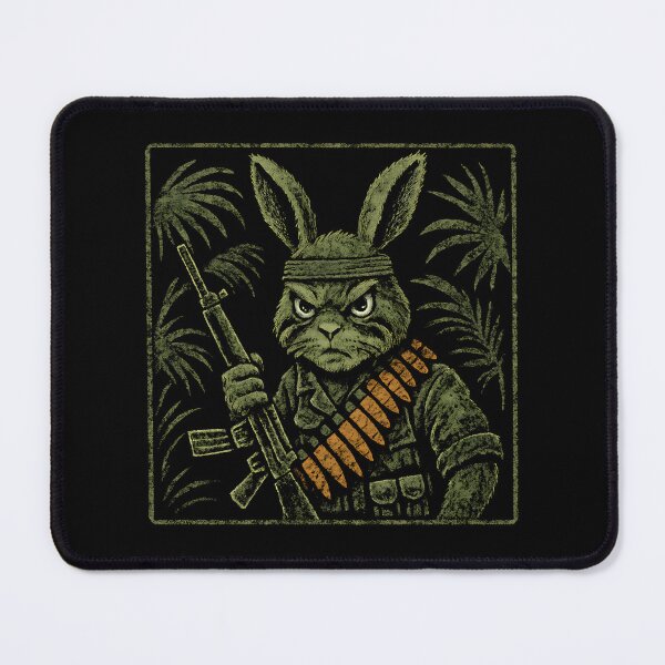 Item preview, Battle-Worn Bunny – Veggie Veteran with a Stare designed and sold by Fragy72.