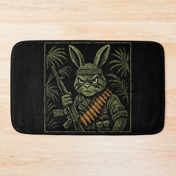 Item preview, Battle-Worn Bunny – Veggie Veteran with a Stare designed and sold by Fragy72.