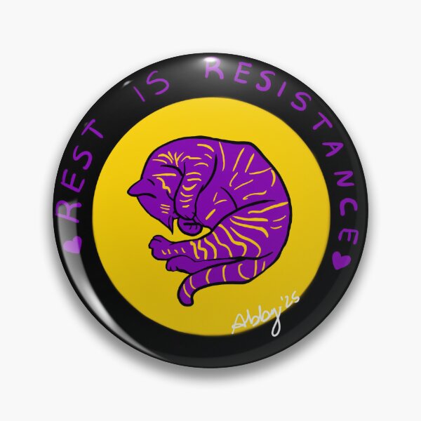 Item preview, Rest Is Resistance Kitty (Intersex Pride Flag) designed and sold by AspirantAbby.