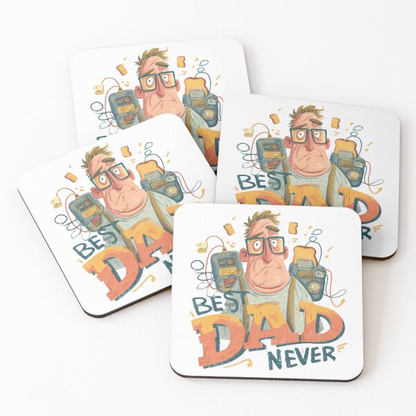 Item preview, Best Dad Never – Funny Ironic Cartoon Design designed and sold by MelaDizayn.