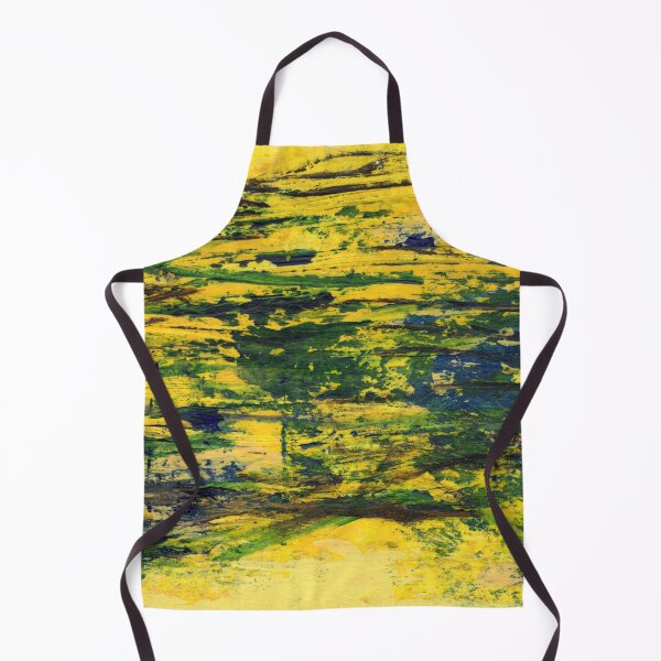 Item preview, Yellow Texture Oil Pastel Abstract Smear Schmear Green Blue Horizontal Swipes designed and sold by pngrktes-art.