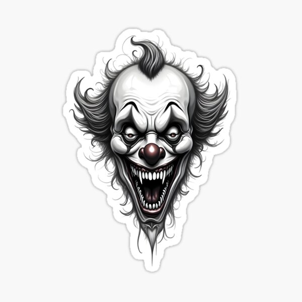 Item preview, Sinister Grin: Scary Clown Portrait designed and sold by ShadowAndSlate.