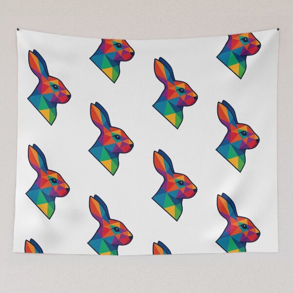 Item preview, Prismatic Rabbit Profile designed and sold by TheWonkyEaselCo.