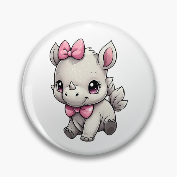 Item preview, Cute rhino with pink bows designed and sold by JonysCreativeDesigns.