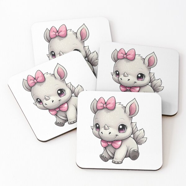 Item preview, Cute rhino with pink bows designed and sold by JonysCreativeDesigns.