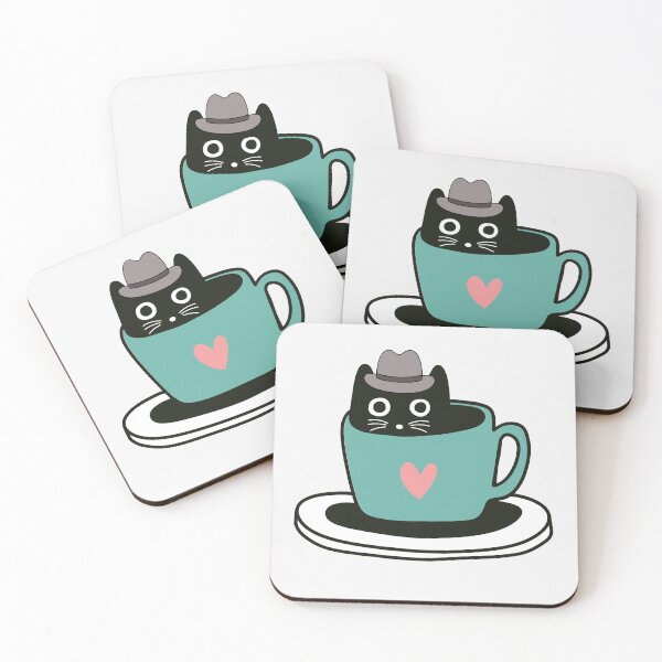 Item preview, Coffee Cat with Cowboy Hat designed and sold by sno0dle.