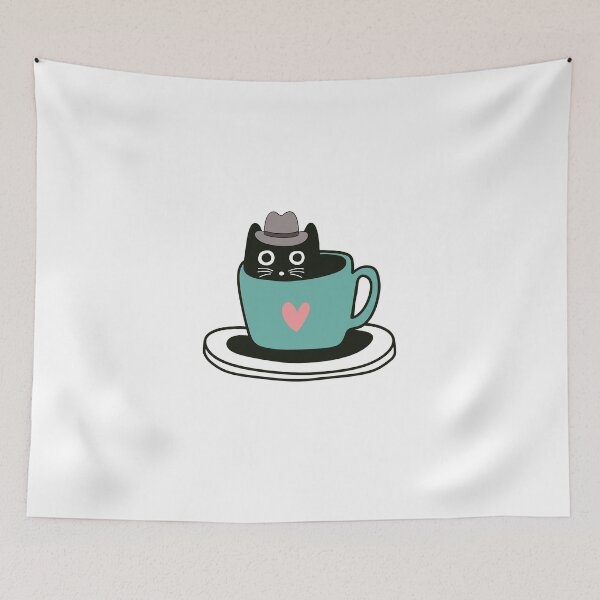 Item preview, Coffee Cat with Cowboy Hat designed and sold by sno0dle.