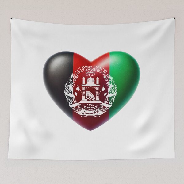 Item preview, Afghanistan Heart Flag Watercolour Style designed and sold by FlagWardrobe.