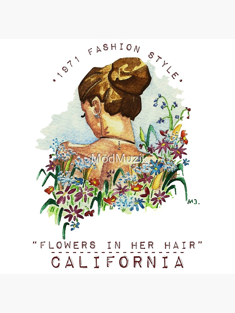 "Flowers in her Hair (with lyrics!)" Poster by ModMuzik Redbubble