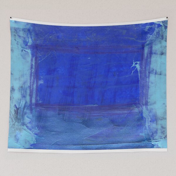 Item preview, Textura en bloques azul audaz en capas abstractas modernas y contemporáneas designed and sold by pngrktes-art.