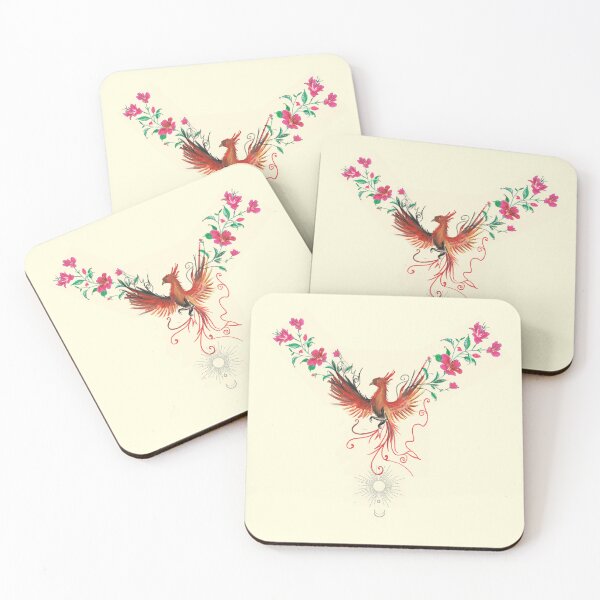 Item preview, Phoenix with flowers designed and sold by Celialice.