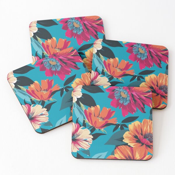 Item preview, Flower Tapestry in Teal designed and sold by Forest Aura Vibes.