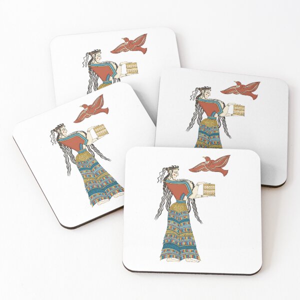 Item preview, Mycenaean Woman - Ancient Greek Fresco Inspired Illustration designed and sold by Ancient-Tales.