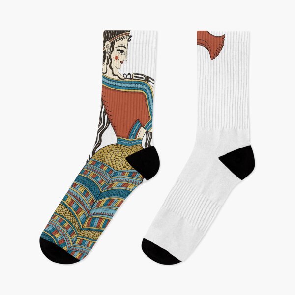 Item preview, Mycenaean Woman - Ancient Greek Fresco Inspired Illustration designed and sold by Ancient-Tales.