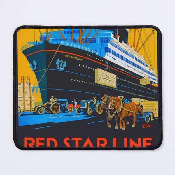 Item preview, Red Star Line – Belgenland (Vintage Poster, c.1920s) designed and sold by Lukasphere.