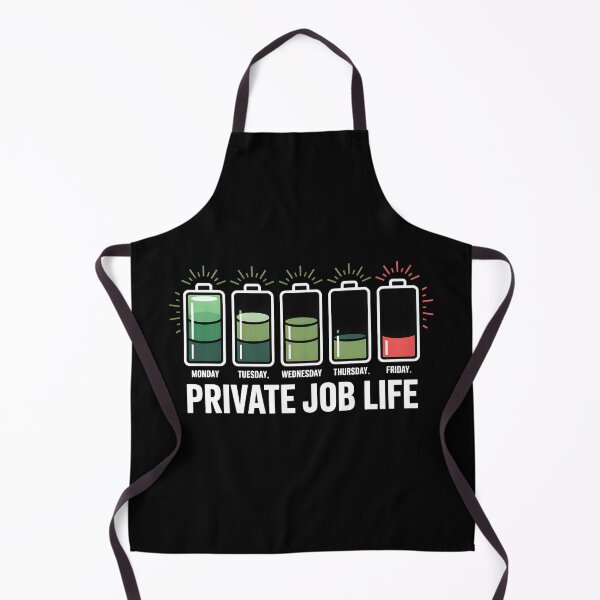 Item preview, Private Job Life – Workweek Battery Drain Vector T-Shirt designed and sold by Hooodify.