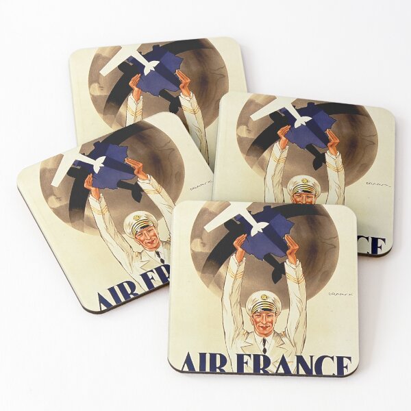 Item preview, Air France – Vintage Pilot Poster by Dransy (1933) designed and sold by Lukasphere.