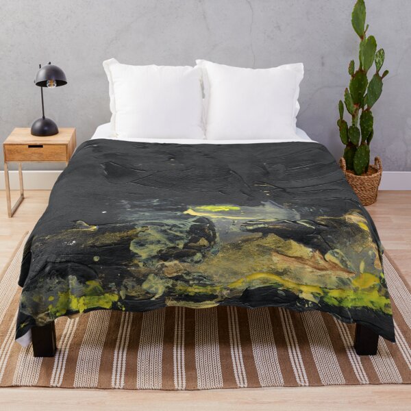 Item preview, Pintura acrílica cepillada con textura de amarillo y negro que arde con fuerza debajo. designed and sold by pngrktes-art.