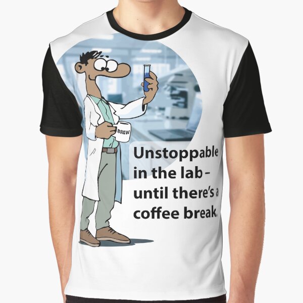 Item preview, Wacky Work Starts Here – Lab Humor with Coffee Vibes designed and sold by Sture Henckel.