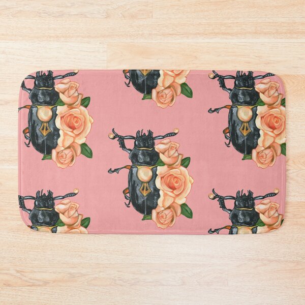 Item preview, Black insect with pink roses designed and sold by KnowingWonder.