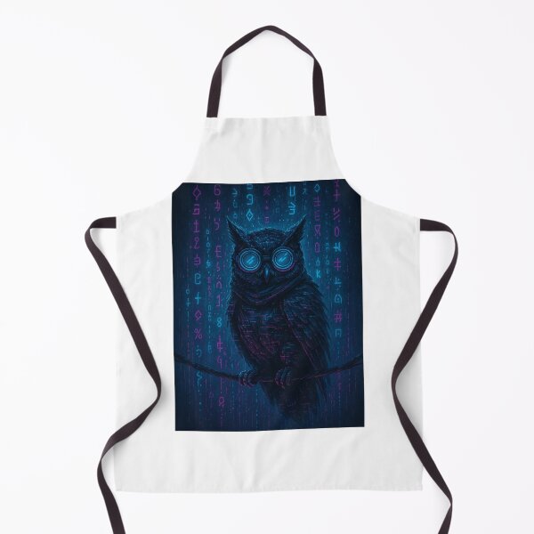 Item preview, Cyber Owl Hacker in Digital Rain designed and sold by dessertcruzing.