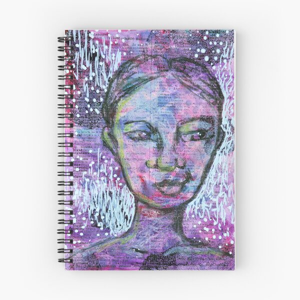 Item preview, Girl in Purple on book page designed and sold by Rising Starr.