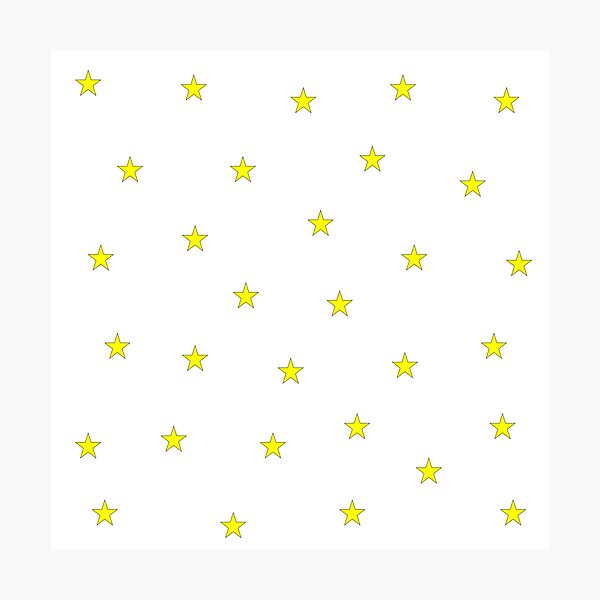 Vista previa del artículo con la obra «estrellas amarillas», diseñado y vendido por Aesthetic Crew.
