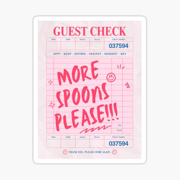 Item preview, more spoons please!!! - guest check  designed and sold by LilyandSaige.