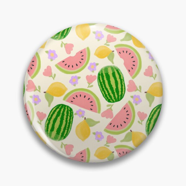 Item preview, Summer Fruit Watermelon Lemon Flower Pattern designed and sold by ArtAlmstEvryDay.