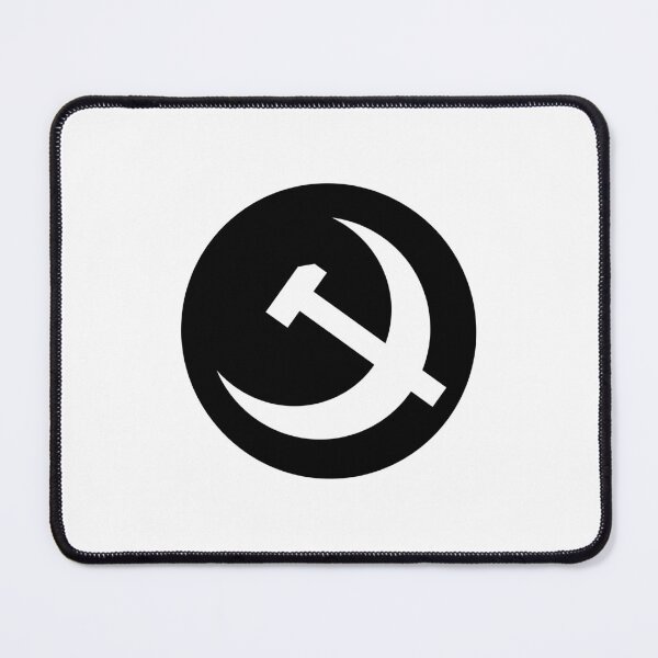 Item preview, Stylized Hammer and Sickle (White + Black Circle) designed and sold by BubblePopRed.
