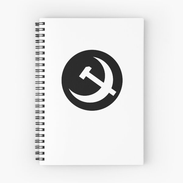 Item preview, Stylized Hammer and Sickle (White + Black Circle) designed and sold by BubblePopRed.