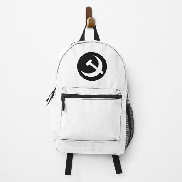 Item preview, Stylized Hammer and Sickle (White + Black Circle) designed and sold by BubblePopRed.