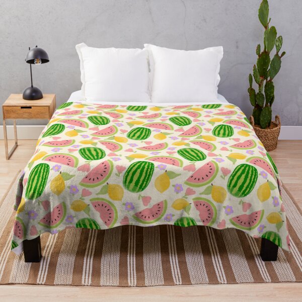 Item preview, Summer Fruit Watermelon Lemon Flower Pattern designed and sold by ArtAlmstEvryDay.