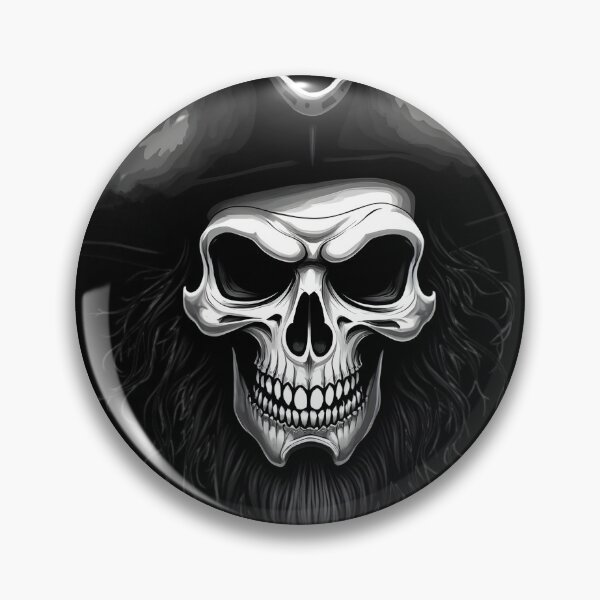 Item preview, Captain's Grin: Stylized Pirate Skull designed and sold by ShadowAndSlate.