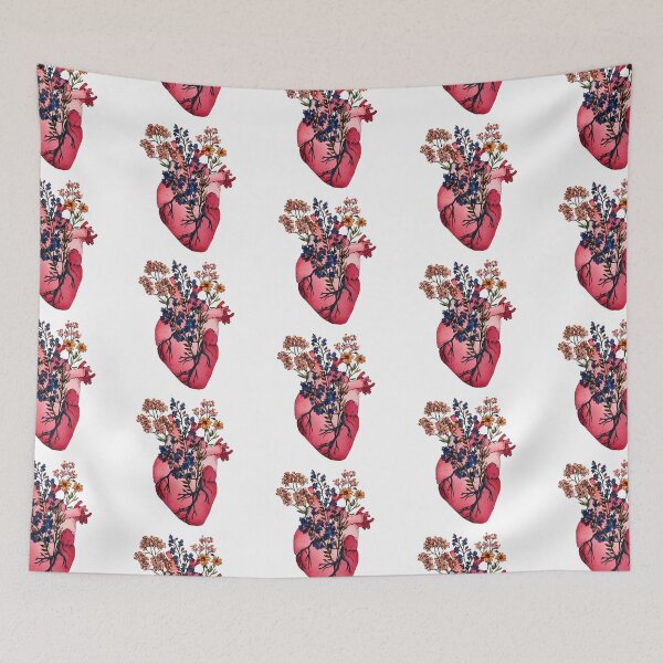 Item preview, Blooming Heart – Anatomical Watercolor Floral Art designed and sold by Kollibri.