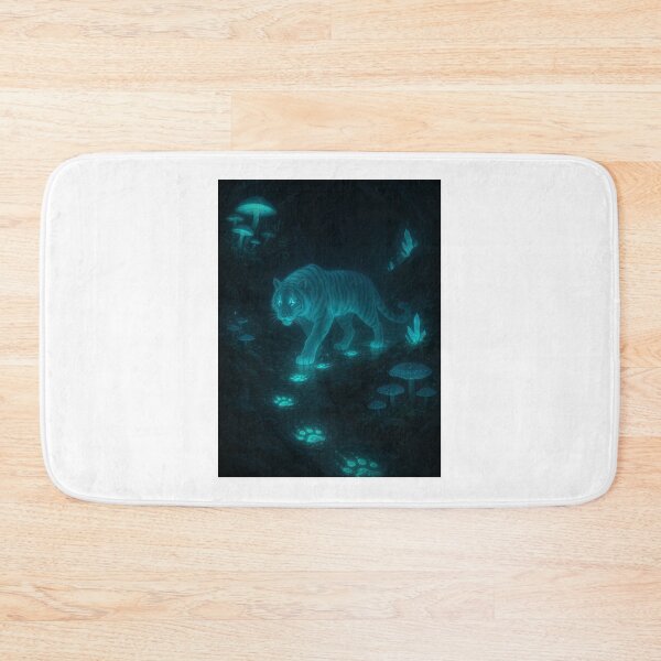 Item preview, Ghost Tiger in Bioluminescent Cave designed and sold by dessertcruzing.