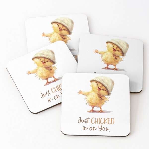 Item preview, Just Chicken In On You – Funny Chick Pun designed and sold by EmeraldeaArt.