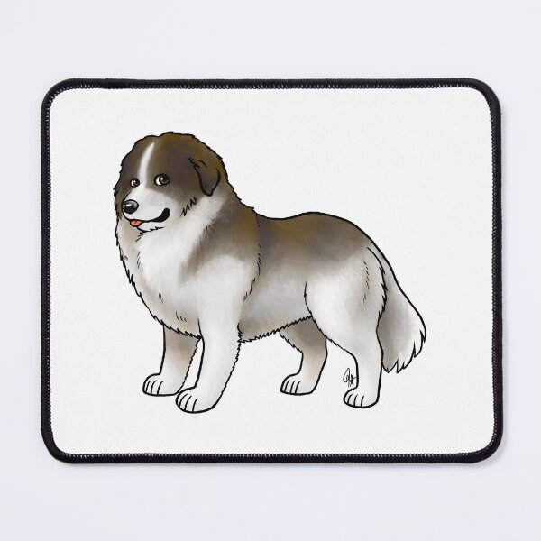 Item preview, Dog - Caucasian Shepherd - Brown and White Tail Down designed and sold by Jennifer Stolzer.